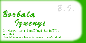 borbala izmenyi business card